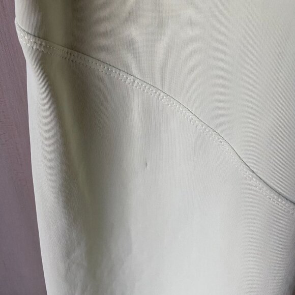 Vintage 90s Y2K Express Tricot Green Yellow Stretch Bodycon Mini Dress 9/10 - Picture 8 of 10